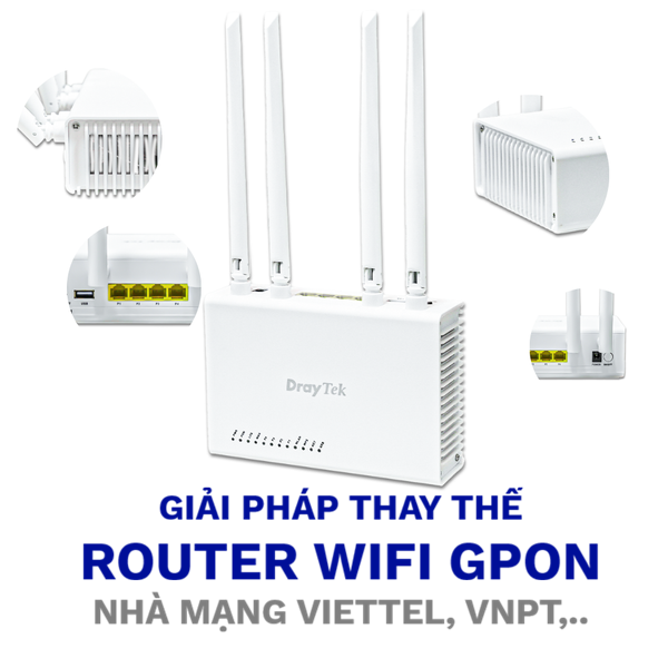 Router WIFI GPON DrayTek Vigor1000ax